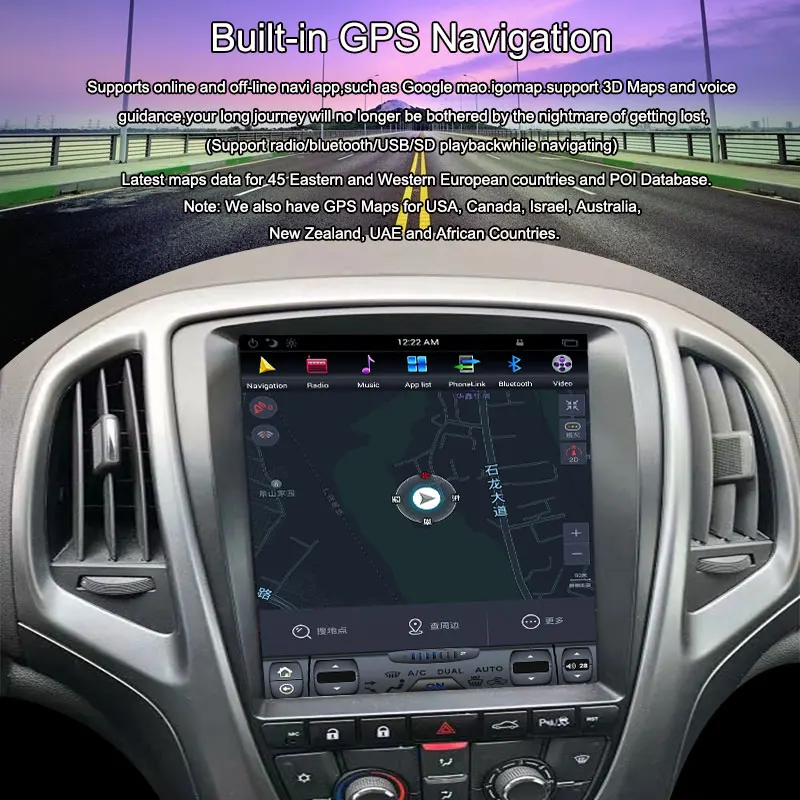 Tesla стиль Android9.0 автомобиль без dvd-плеер gps Навигация стерео для OPEL Vauxhall Holden Astra J 2010-2013 мультимедиа авто блок