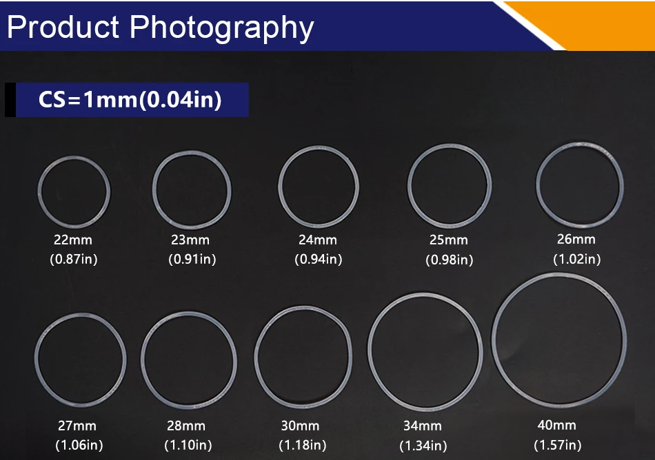 10 шт./лот белые силиконовые уплотнительное кольцо из силикона/VMQ 1 мм Толщина OD22/23/24/25/26/27/28/30/34/40 мм уплотнительное кольцо резиновое уплотнительное кольцо