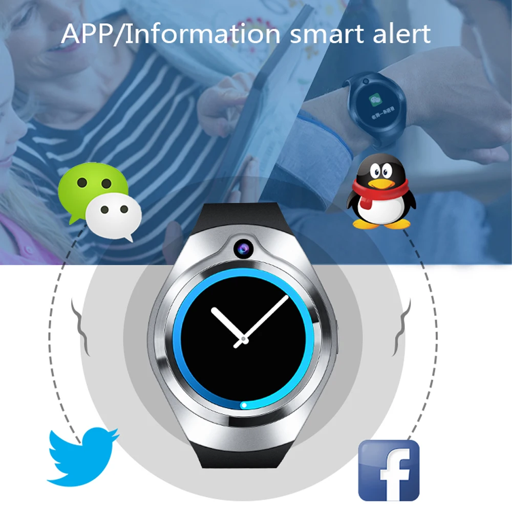SmartWatch S216 Android 5.1 MTK6580 1GB+16GB Heart Rate Monitor Activity Tracker 3G WiFi GPS Smart Watch for IOS Android