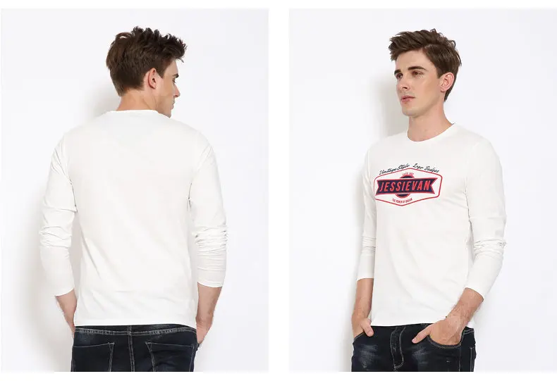 4Colors Mens T shirts long sleeve Print Muls Brand Top Quality T-Shirts Male Auumn Spring Plus size 4XL 3XL Tshirts for Man 2017-07