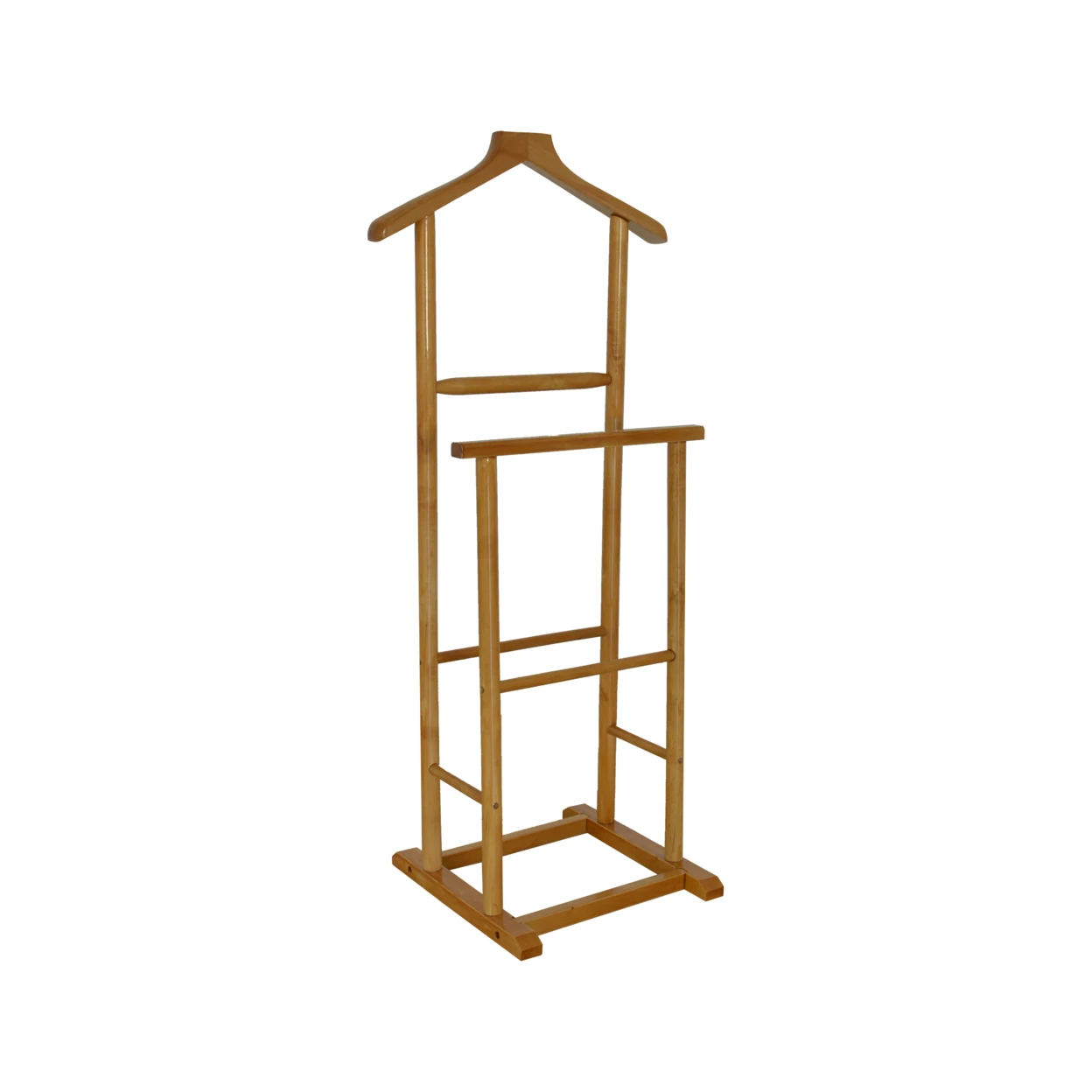 Antiqued Double Men Suit Valet Stand With Suit Hanger By Urban