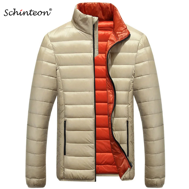 Мужской пуховик, зимняя куртка, верхняя одежда, пальто, ультралегкий, теплый, модный, стоячий воротник, для путешествий, карманный, портативный