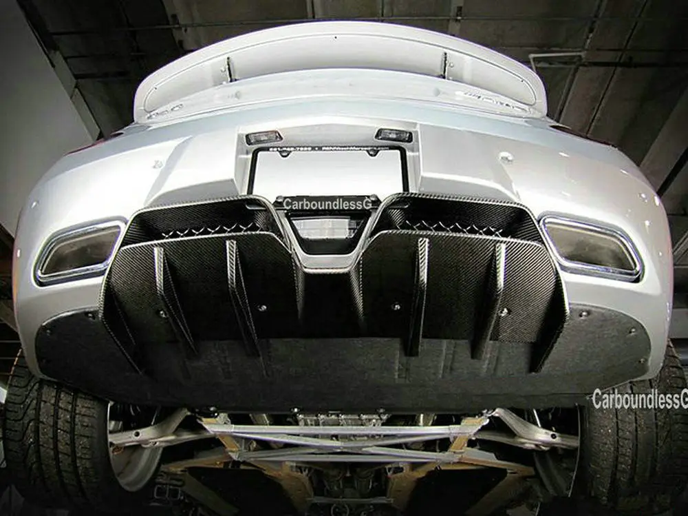 Стиль Renntech спойлер для заднего бампера диффузор Mercedes BENZ SLS R197 AMG 2011 2012 2013 2014