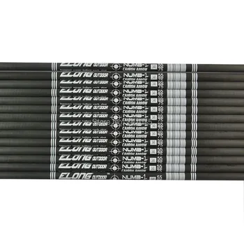 

12X Pure Carbon Arrow Shaft I.D.6.2mm for Hunting Shooting Archery Arrows DIY