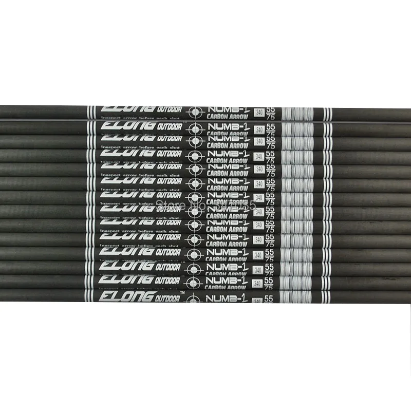 12X Pure Carbon Arrow Shaft I D 6 2mm for Hunting font b Shooting b font