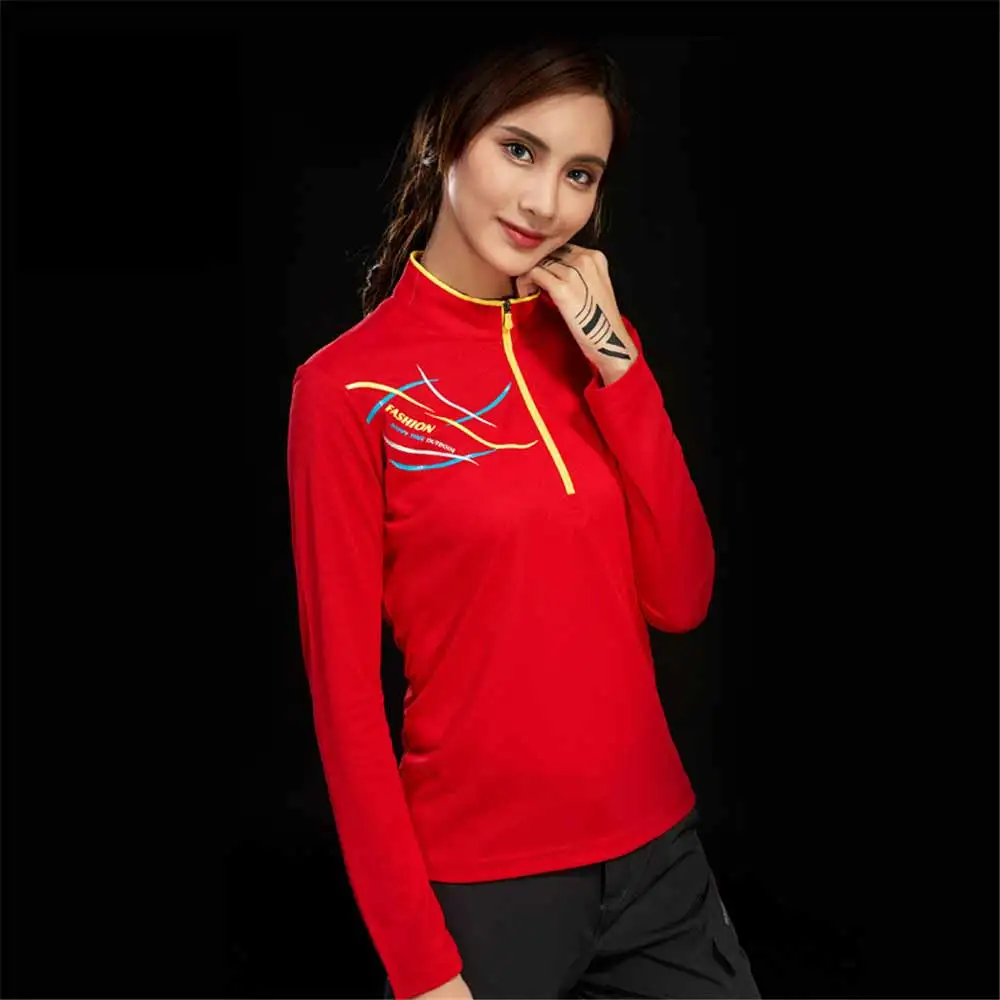 WWKK походные топы и круглая футболка для мужчин и женщин быстросохнущая дышащая легкая спортивная одежда для фитнеса походные длинные походные футболки - Цвет: Red(Long Women)