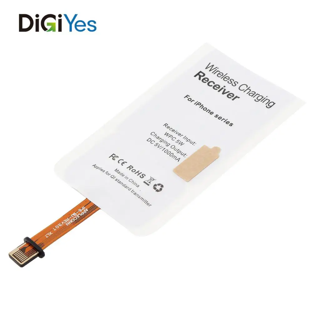 

5V 1000mA Current WPC 5W QI Wireless Charging Receiver Patch Pad Wireless Charger Receiver Sticker for iPhone 6/ 6P/7/ 7P Series