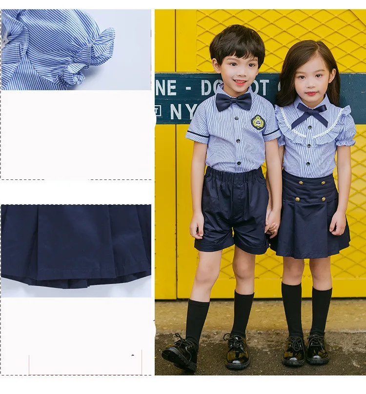 Детские школьные костюмы для девочек и мальчиков, летняя японская Корейская школьная одежда, одежда для косплея, Школьный костюм для девочек