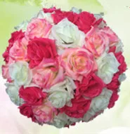 "(20 см) мята зеленые цветы шар Шелковая Роза украшение для свадьбы целующиеся шары Pomanders мята искусственный цветок шар украшения - Цвет: 16