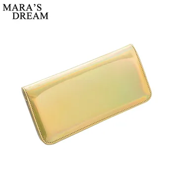 

Mara's Dream 2020 Hologram Laser Wallet Women Long PU Leather Clutches Woman Solid Bag Luxury Colorful Purses Card Holder Ladies