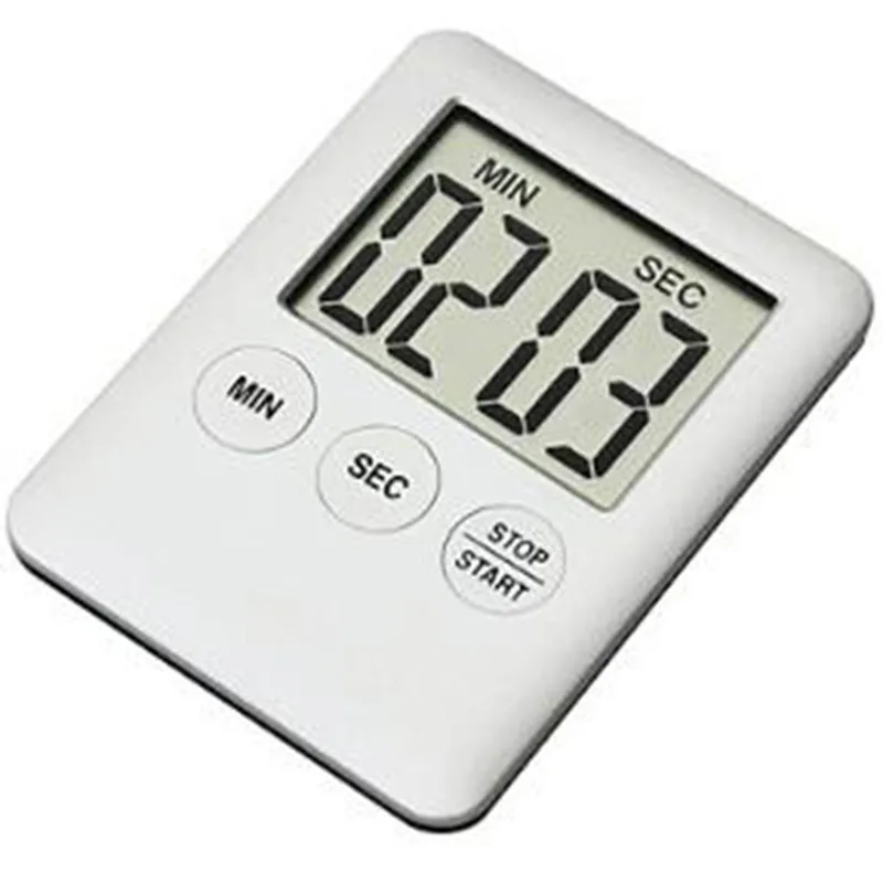 1pc Square Lcd Magnet Digital Timer For Kitchen Cooking 1pc Square Lcd Magnet Digital Timer For