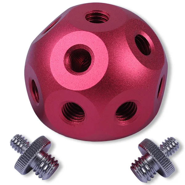 

Versatile Metal Magic Ball+2x 1/4-3/8"Adapter Screw for Camera Holder Umbrella Bracket Flash Mount Light Stand Tripod Ballhead