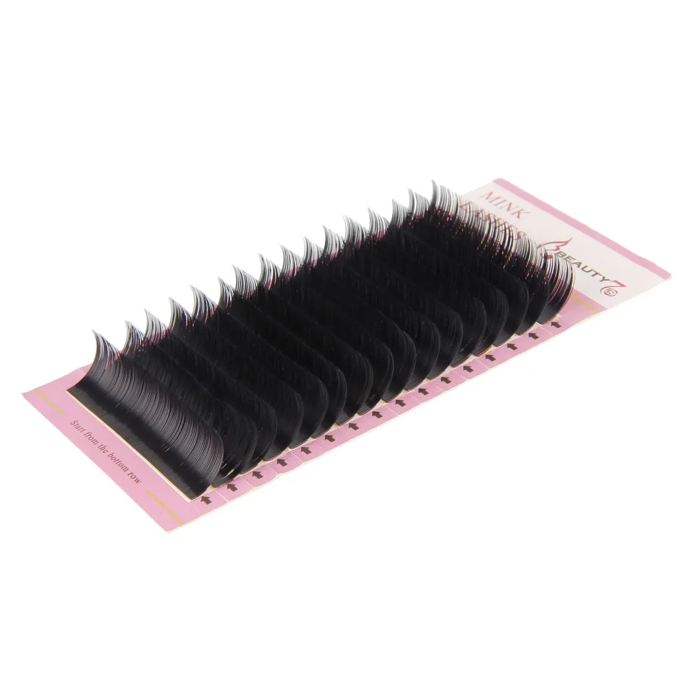 BEAUTY7 1Pair 0.2mm*14mm C Curl Makeup False Eyelash Long Lasting