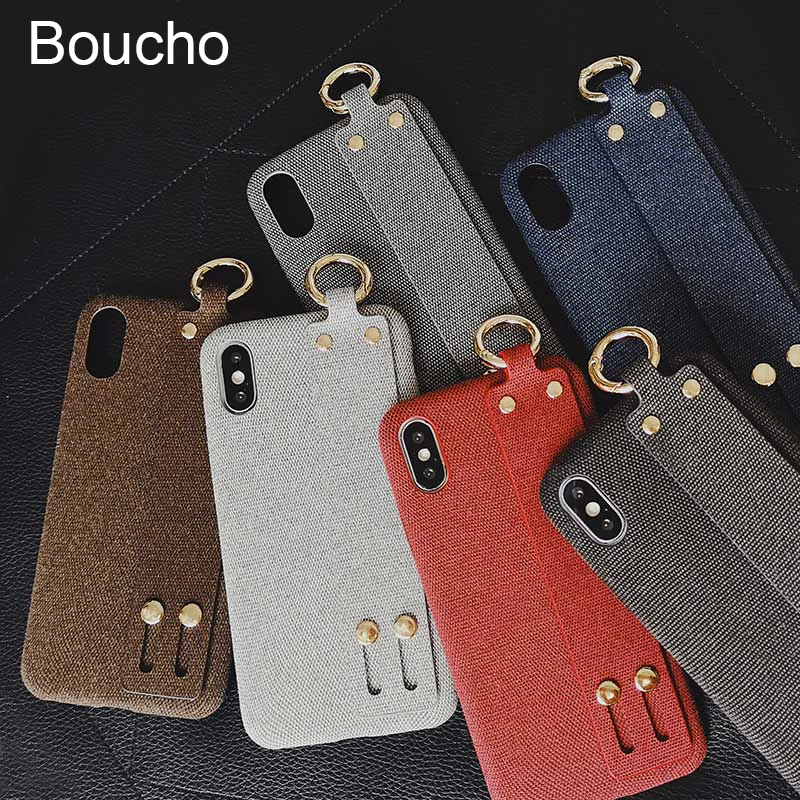 Чехол Boucho для iPhone XS Max XR X тканевые текстурные чехлы телефонов 6 6s 7 8 Plus мягкий чехол