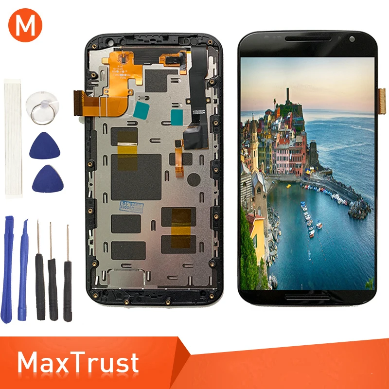 

Top Quality 5.2"For Moto X2 XT1092 XT1095 XT1097 LCD Display +Touch Screen Digitizer Assembly Module With Frame