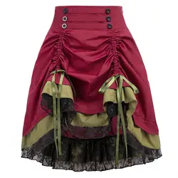 KK Женская юбка, повседневная эластичная талия, украшенная бантом, регулируемая длина, а-силуэт, кружевная Классическая Новая модная юбка