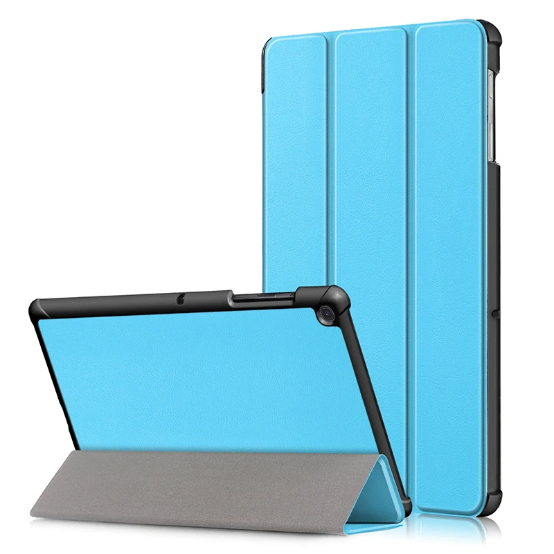 

Tri-folding PU Leather Case Smart Cover with Auto Sleep Wake UP for Samsung Galaxy Tab S5E 10.5 SM-T720 T720 SM-T725 Tablet+ Pen