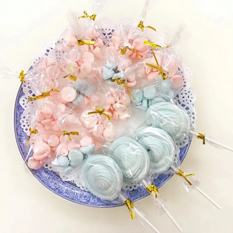 Пластиковые прозрачные сумки конфеты бар Свадебные сувениры Baby Shower girl boy упаковочные принадлежности леденец печенье маленькие подарочные пакеты