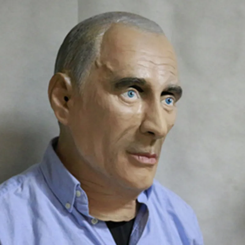 Russian President Vladimir Putin latex Mask for Funny Halloween Costume - Color: Beige