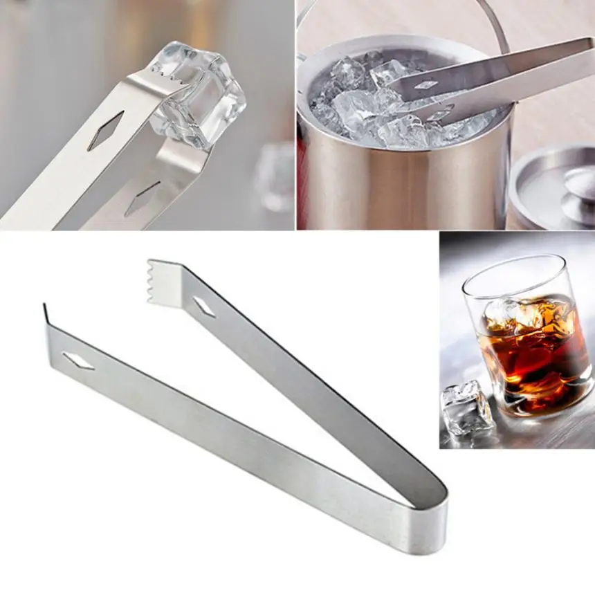 Generic Stainless Steel Bar Small Ice Cube Clips Bread Pastry Food Tongs Rose Pattern Mini Sugar Clip Bbq Grill Clamp Kitchen Utensils | Nigeria