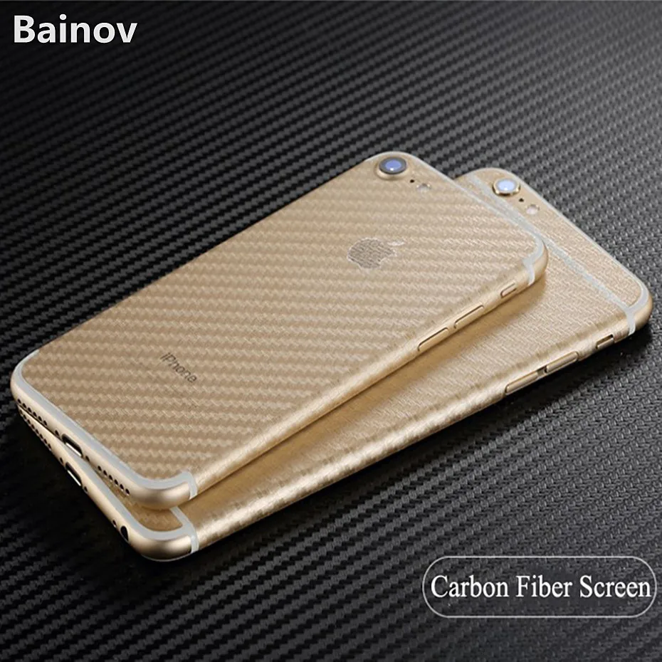 10 шт 3D углеродное волокно наклейка протектор экрана на iphone 8 7 6s X XS MAX задняя