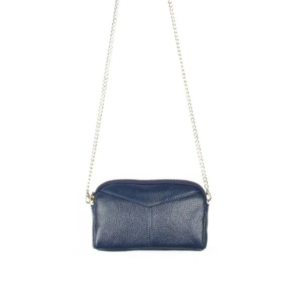 Женская сумка-клатч из натуральной кожи, женская сумка на плечо с цепочкой, сумки через плечо для женщин, маленькие сумки для телефона, вечерние сумки для девушек - Цвет: blue