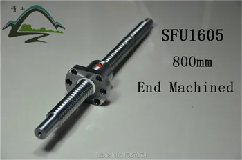 

cheap ball screw sfu1605-L850mm with a nut stardand end machined for BK/BF12