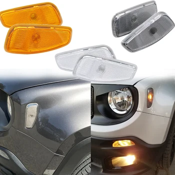 

For Jeep Renegade 2014-2016 Side Reflection WarningTurn Signal Light Lamp For Jeep Renegade Non Polarity T10 LED Bulbs