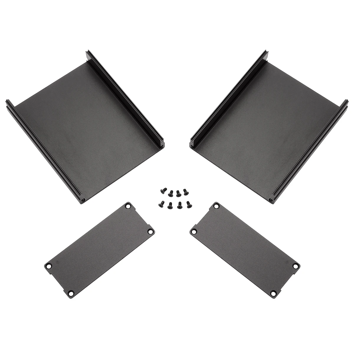 120*97*40mm Split Body Aluminum Box Enclosure Case Electronic DIY Project Black