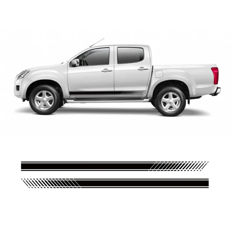 

Pickup Car Door Side Skirt Stripes For ISUZU D-MAX Racing Gradient Graphic Vinyl Decal Auto Body Customized Stickers