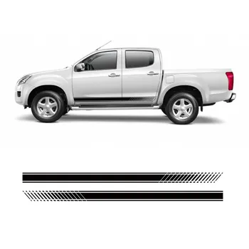 

Pickup Car Door Side Skirt Stripes For ISUZU D-MAX Racing Gradient Graphic Vinyl Decal Auto Body Customized Stickers