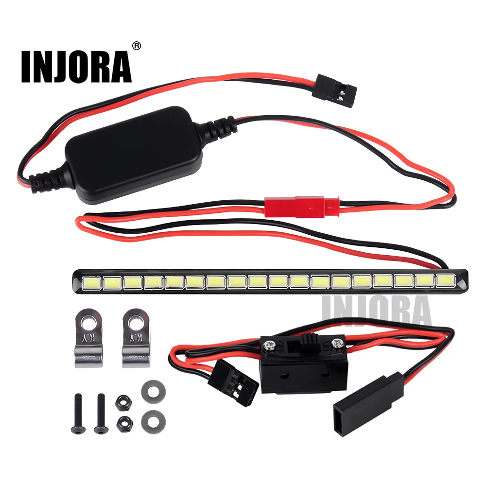 INJORA RC Car 125 мм Металл 18LED супер яркие огни бар с переключателем для 1/10 Гусеничный