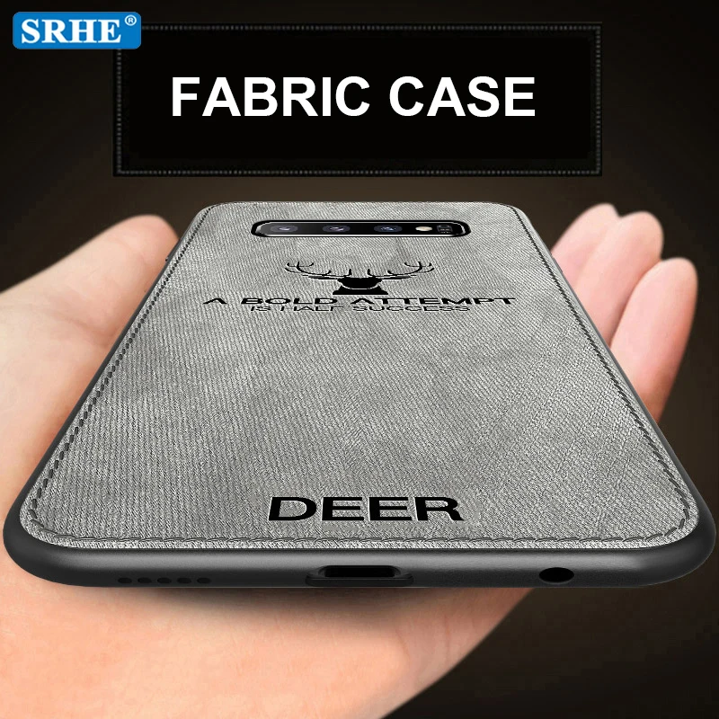 

For Samsung Galaxy S10 Plus Case Soft Silicone Fabric Retro Cloth Texture Phone Cases For Samsung S10e S10 Plus Back Cover Coque