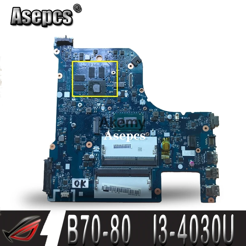 

G70-80 For Lenovo G70-70 B70-80 Z70-80 motherboard AILG NM-A331 Rev1.0 DDR3L with GT840M/GT820M Test 100% original I3-4030Um