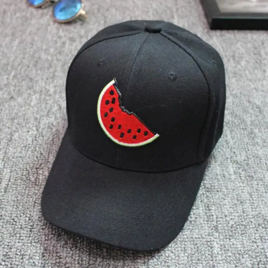 

Casual Solid Unisex Snapback Watermelon Hats Hip-Hop Adjustable Hat Baseball Cap April 04