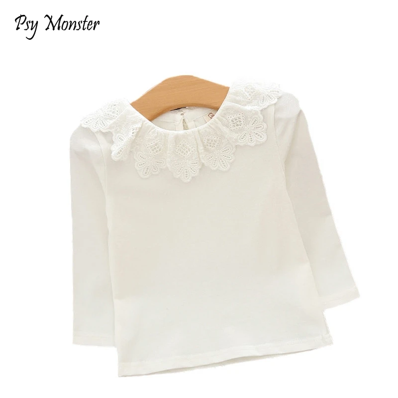 Baby Girl Shirt Brand Cotton Children Clothing High Quality White School Girls Blouses Kids