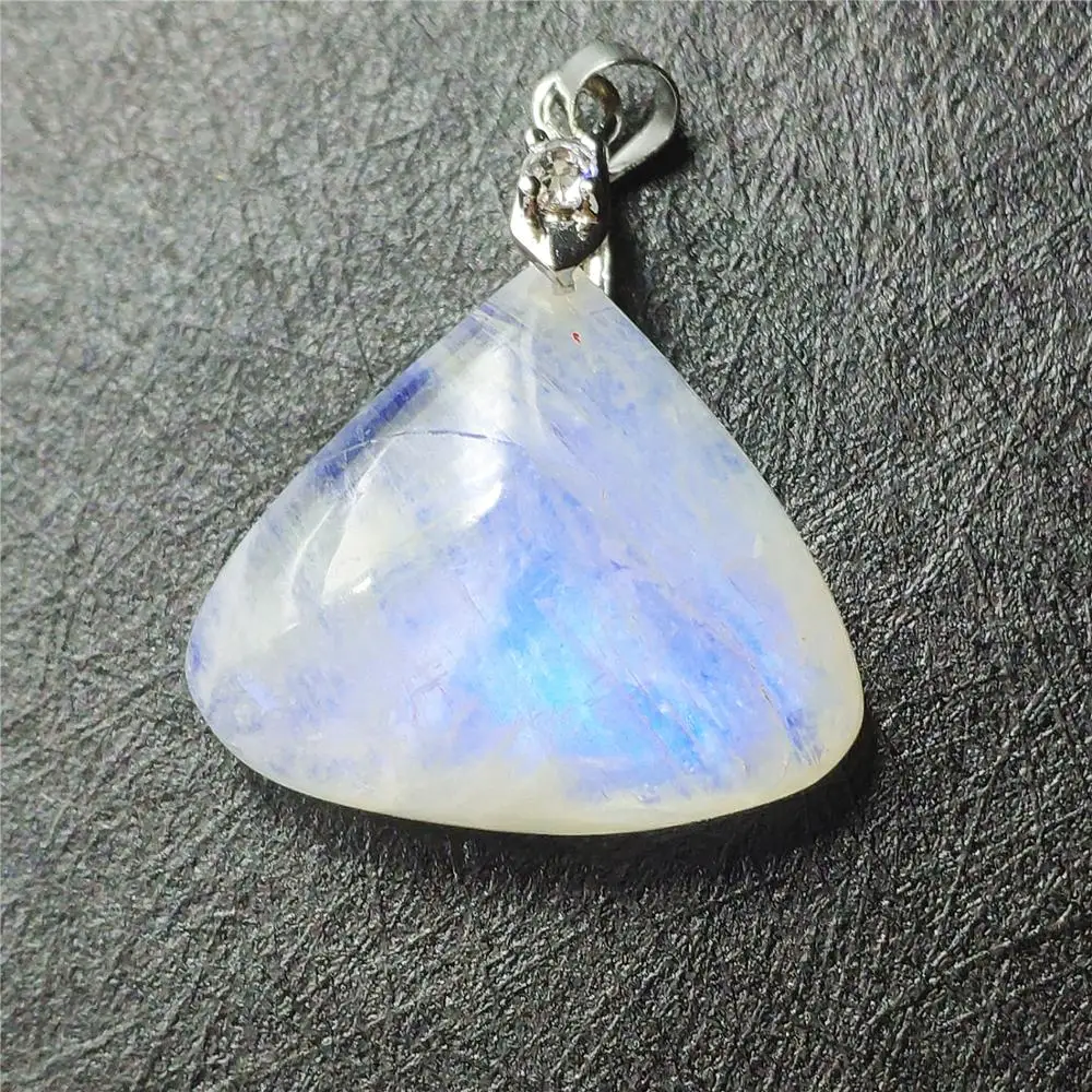 

Natural Moonstone Blue Light Stone Pendant 26x22x9mm Gemstone Women Men Love Gift Crystal Healing AAAAA Necklace