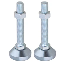 2 шт. 50 мм Диаметр M16x100mm резьба из углеродистой стали фиксированные регулируемые ножки для машинной мебели коврик для ног Максимальная нагрузка 1.5тонн