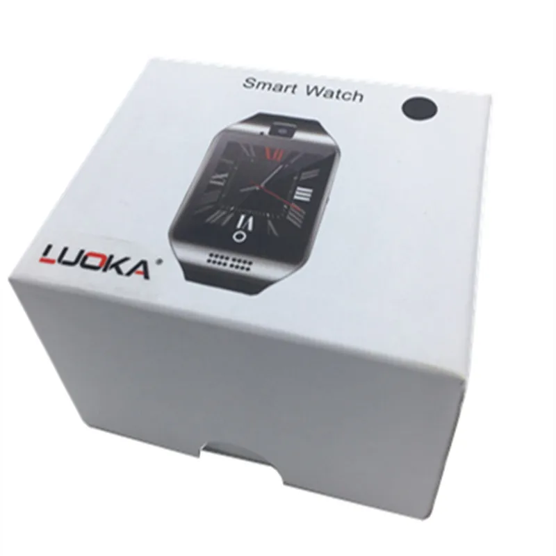 LUOKA Bluetooth Смарт часы Q18 с камерой Facebook Whatsapp Twitter Синхронизация SMS Smartwatch поддержка SIM TF карты для IOS Android