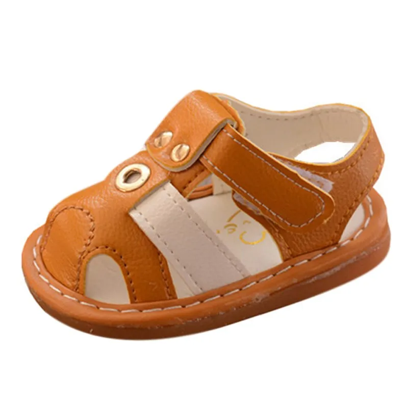 

Summer Baby Girls Breathable Anti-Slip Squeaky Shoes Sandals Toddler Soft Soled First Walkers