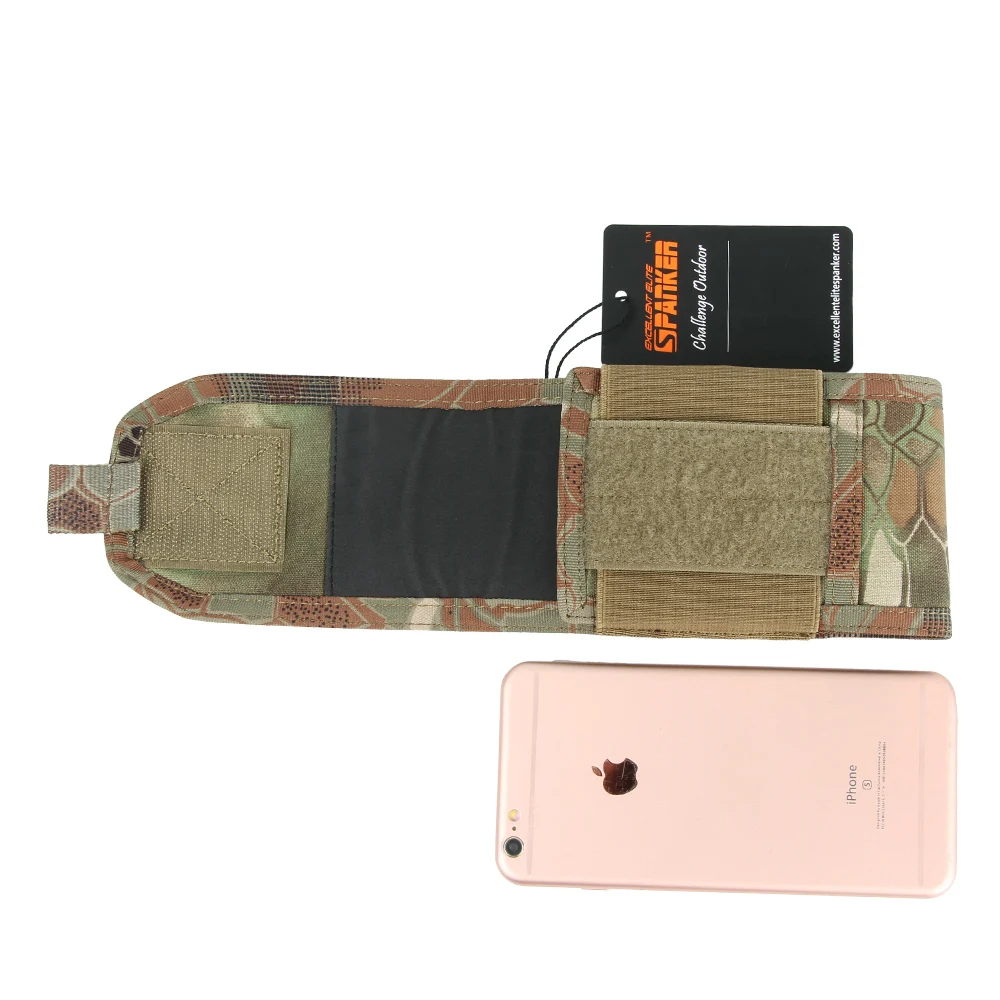 Excelente Elite Spanker al aire libre MOLLE teléfono celular corriendo bolsa funda de Nylon bolsillo para teléfono 5,5 pulgadas Universal magia pulsa versión