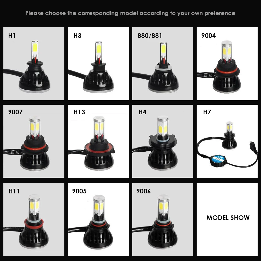 EURS G5 H1 светодиодный светильник H3 H7 светодиодный головной светильник, футболка с принтом "автомобиль" H11 H4 светодиодный H27 HB3 HB5 автомобилей налобный фонарь COB 4 стороны СВЕТОДИОДНЫЙ лампы 2 шт. 60 Вт 8000LM