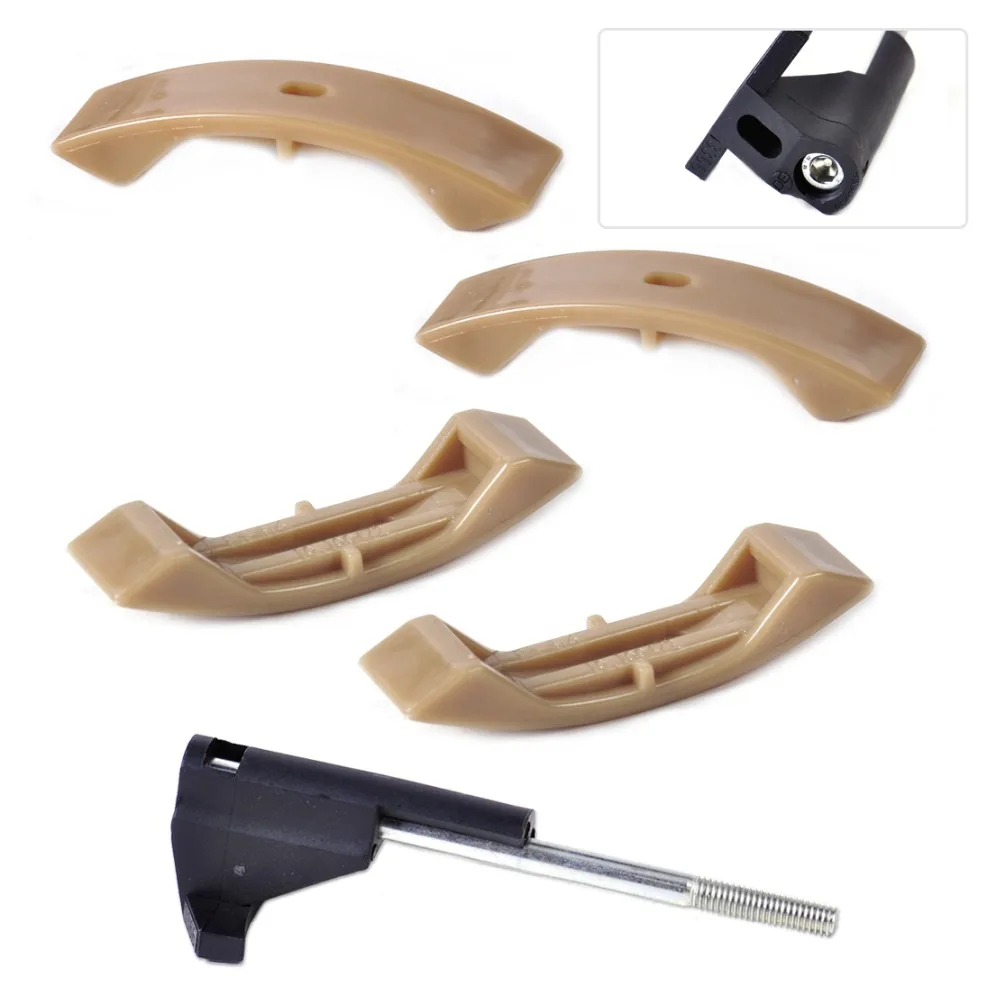 Beler 4pcs Turbo Timing Camshaft Chain Tensioner Shoe Pads With Halter