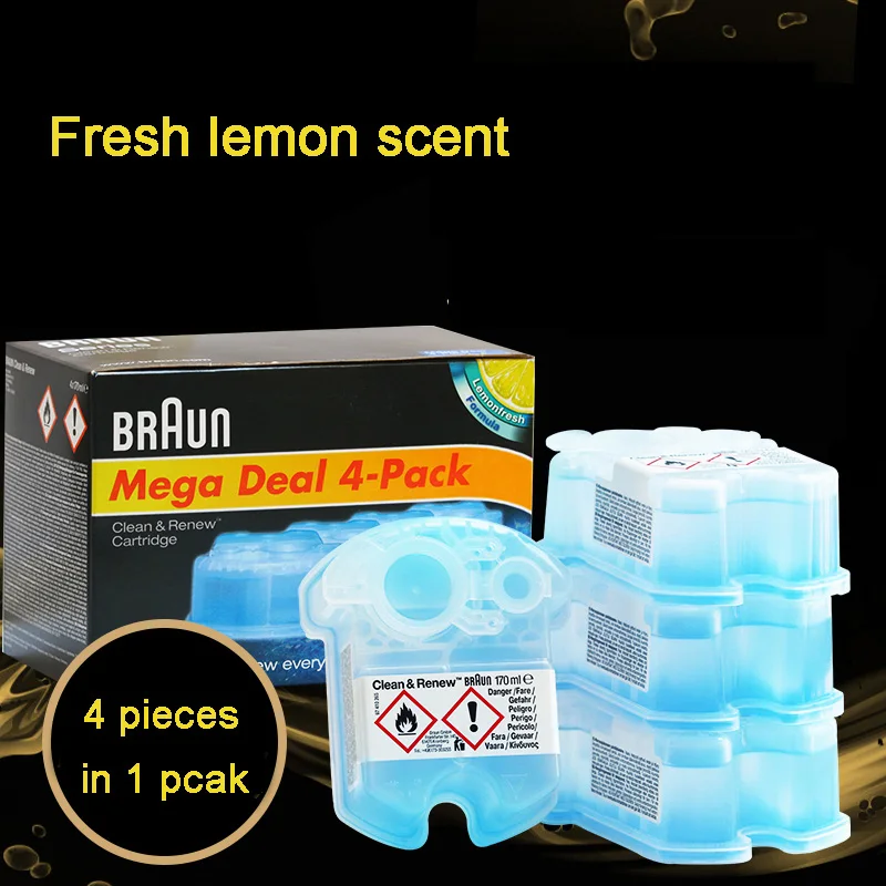 Braun CCR4 Cleaner Refills Renew Cartridge Thorough Clean