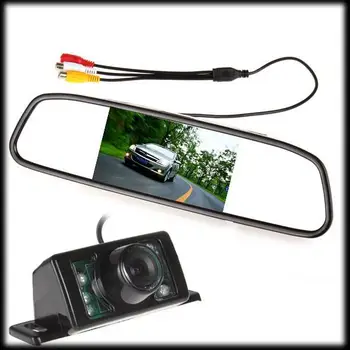 

by dhl or ems 50pcs 4.3 Inch Color TFT LCD Parking Car Rear View Mirror Monitor 4.3'' Rearview DVD AV Monitor