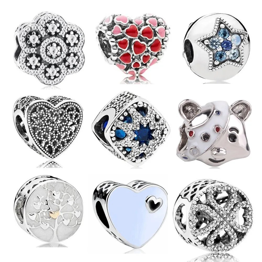 

dodocharms fashion Jewelry The NewThe NewHeart-shaped Bracelet snowflake Fit Pandora Bead silver color Original Gift Gold