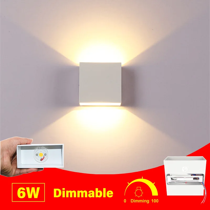 

Dimmable LED Wall Lamp 6W LED Luminaire Apliques Pared Lamparas de Pared Bedside Bathroom LED Wall Sconce Aisle LED Wall Lights
