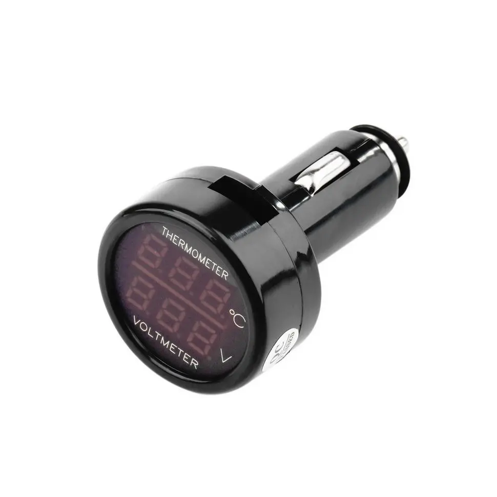 

10pcs 2 In 1 Car Auto 12V Red Blue Dual Display LED Digital Thermometer