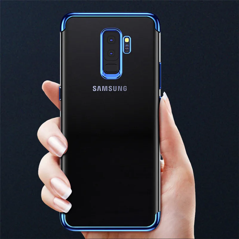 Цветные чехлы из мягкого ТПУ для Samsung Galaxy A6 A8 J4 J6 J8 A7 A9 2018 S8 S9 Plus S6 S7 Edge J5 J7 2016 A5 2017