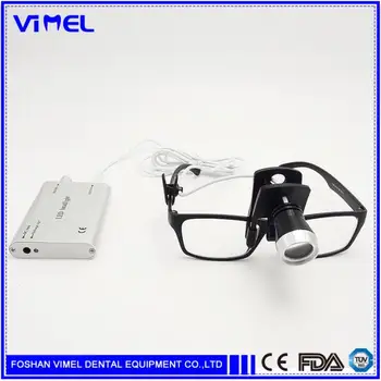 

Dentist Tools Portable Silver LED Head Light Lamp for Dental Surgical Medical Binocular Loupes